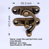 Large Die-cast Horn Lock43×38mm